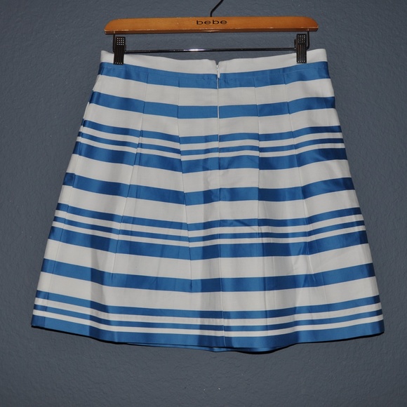 New ANN TAYLOR Shimmer Stripe Pleated Skirt NWT B8 - Picture 2 of 5
